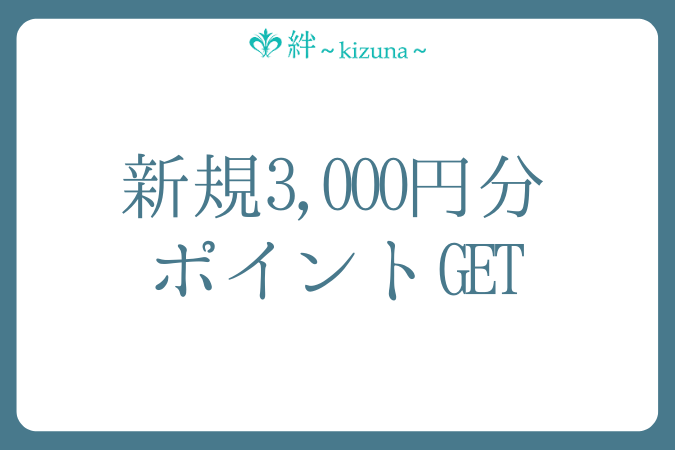 新規3,000円分ポイントGET